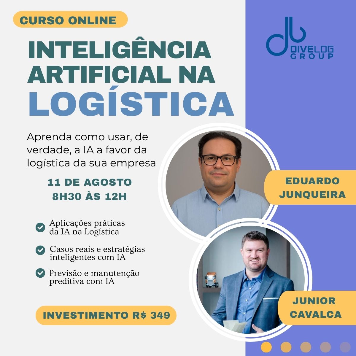 Divelog Group lança curso online sobre IA na logística
